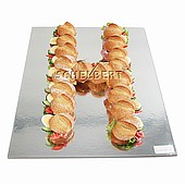 Partybrot Buchstabe gefllt (U-Z)